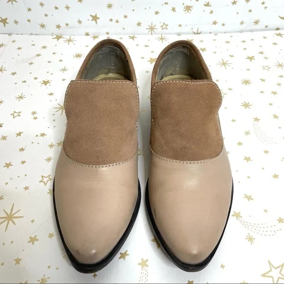 Free People | Brady Blush Pink Leather Suede Loafers Ankle Boots Size 38 - Picture 8 of 15